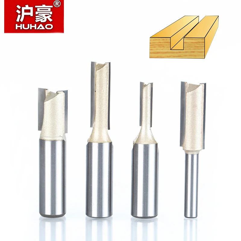 HUHAO 2 шт./лот 1/4 &quot1/2&quot хвостовик флейты прямые бит Деревообрабатывающие