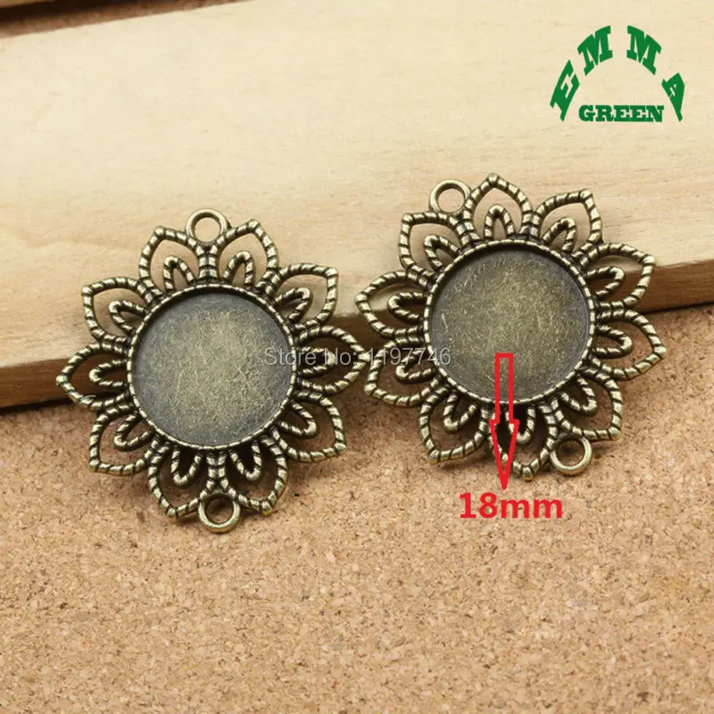 Основа для подвесок с кабошоном 18 мм 10 шт.|diy findings|frame cabochonpendant setting |