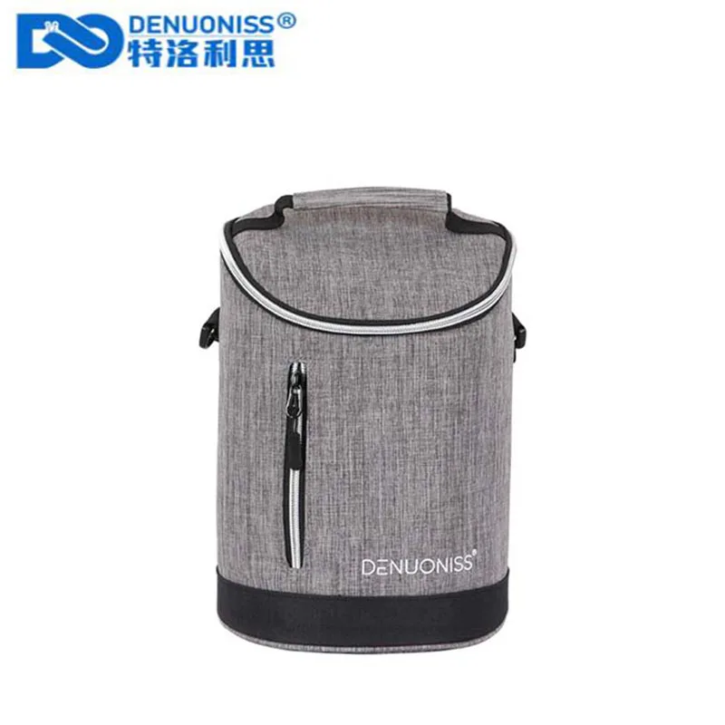 DENUONISS New Insulation Package Round Aluminum Foil Lunch Box Bag Shoulder Lunch Bag Thermos Bag Factory Direct Sales