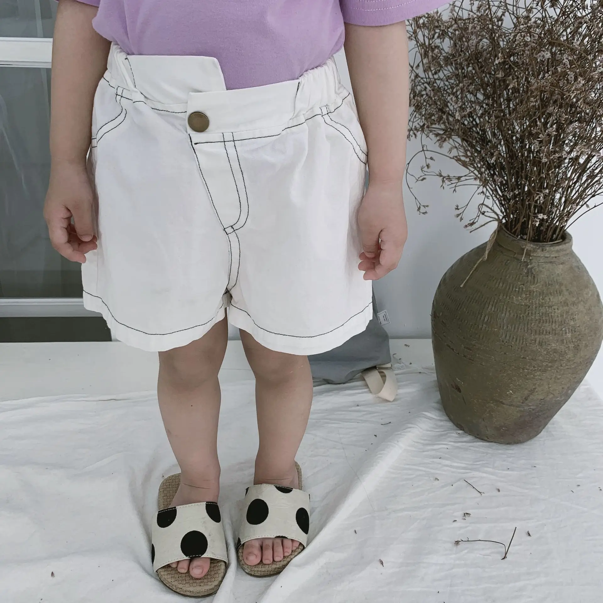 Summer boys girls fashion simple solid color shorts Korean style kids 4 colors all-match casual | Детская одежда и обувь