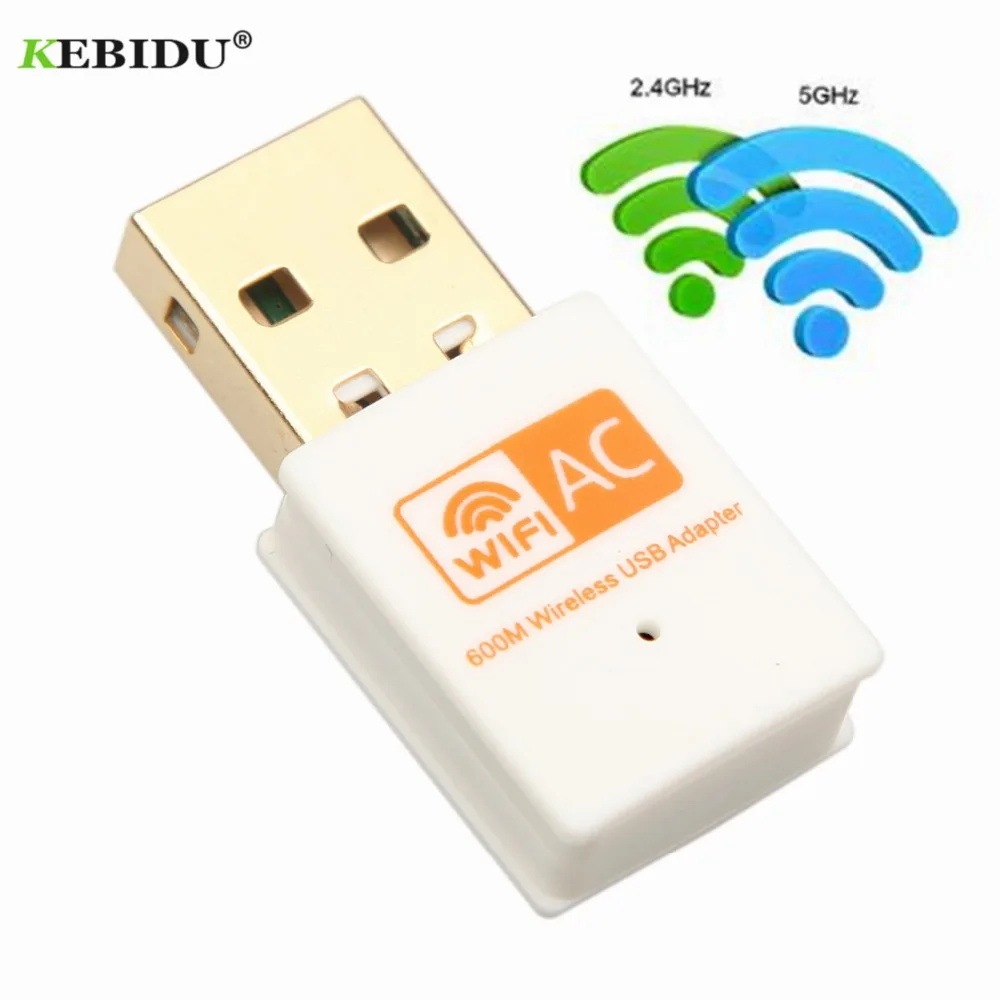 Двухдиапазонный usb адаптер KEBIDU 600 Мбит/с 2 4 ГГц 5 Wi Fi антенна 802.11b/n/g/ac мини