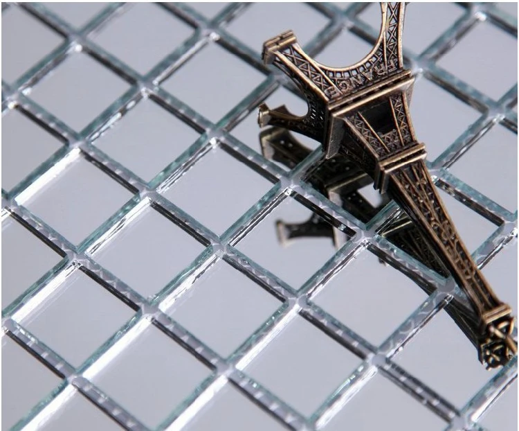 Плоская зеркальная мозаичная плитка 20 мм для ванной комнаты душа выставочного