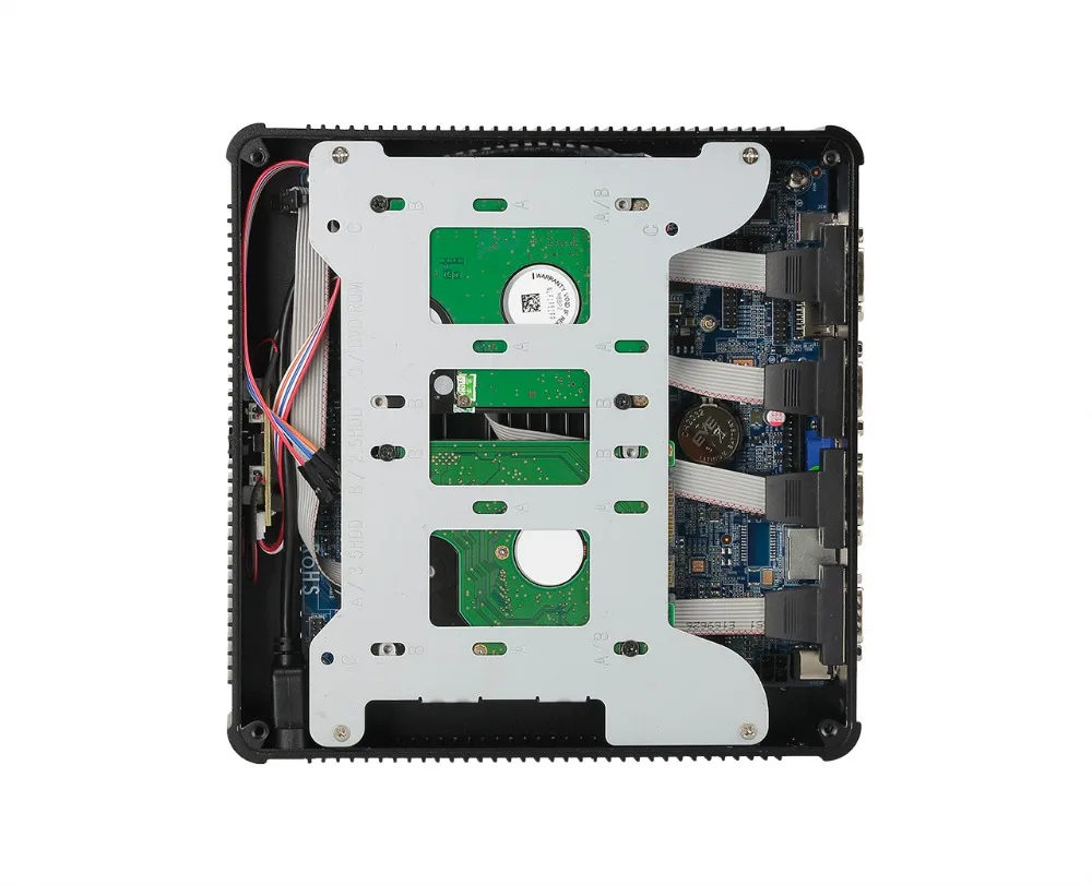 Мини ПК двойной Nic 4xCOM безвентиляторный Celeron j1900 Win7/Linux/Windows Настольный тонкий