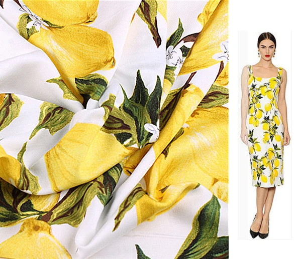 Европейский стиль лимон атласная шелковая вата хлопчатобумажная ткань фетр telas