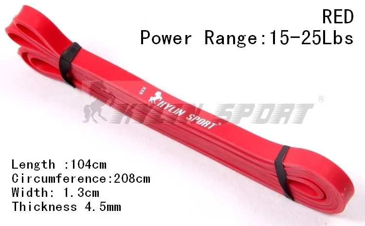 Набор из 5 эластичных лент 41 дюйм натурального латекса для силовых тренировок