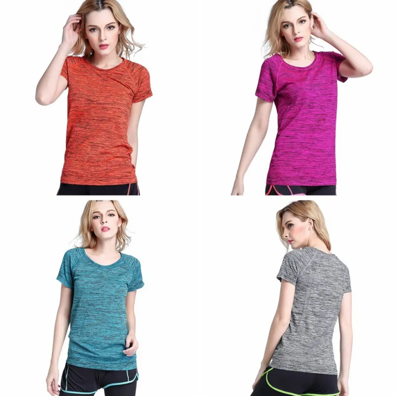 

Women Professional Yoga Shirt for Fitness Running Sports Jogging Gym,Quick Dry Sweat Breathable Exercises Short Sleeve Tops LZH7