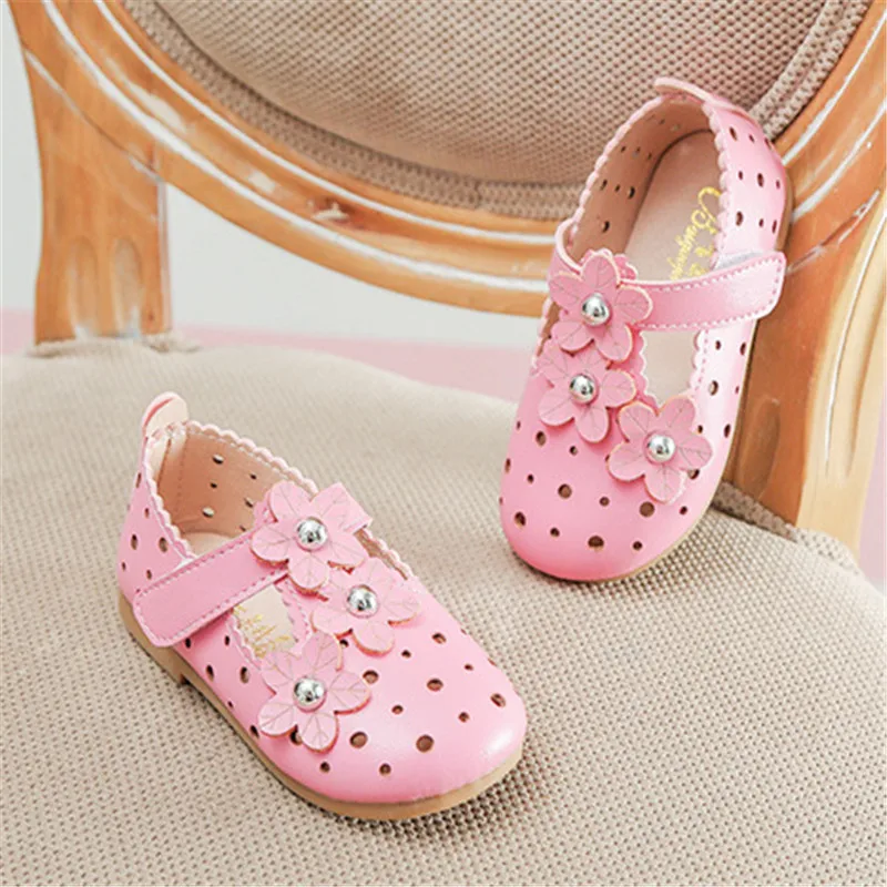 Xinfstreet Brand Baby Girls Shoes Size 21-25 Flower Soft Pu Leather Toddler Kids For |