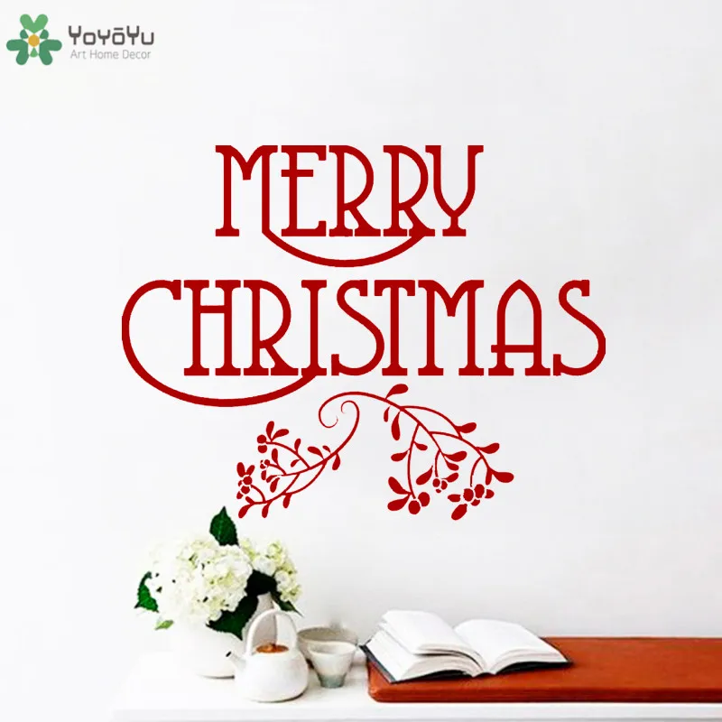 Настенная Наклейка yoyoyoyu, креативные рождественские настенные наклейки, виниловый дизайн, постер на окно, аксессуары для украшения дома, современное искусство CT800