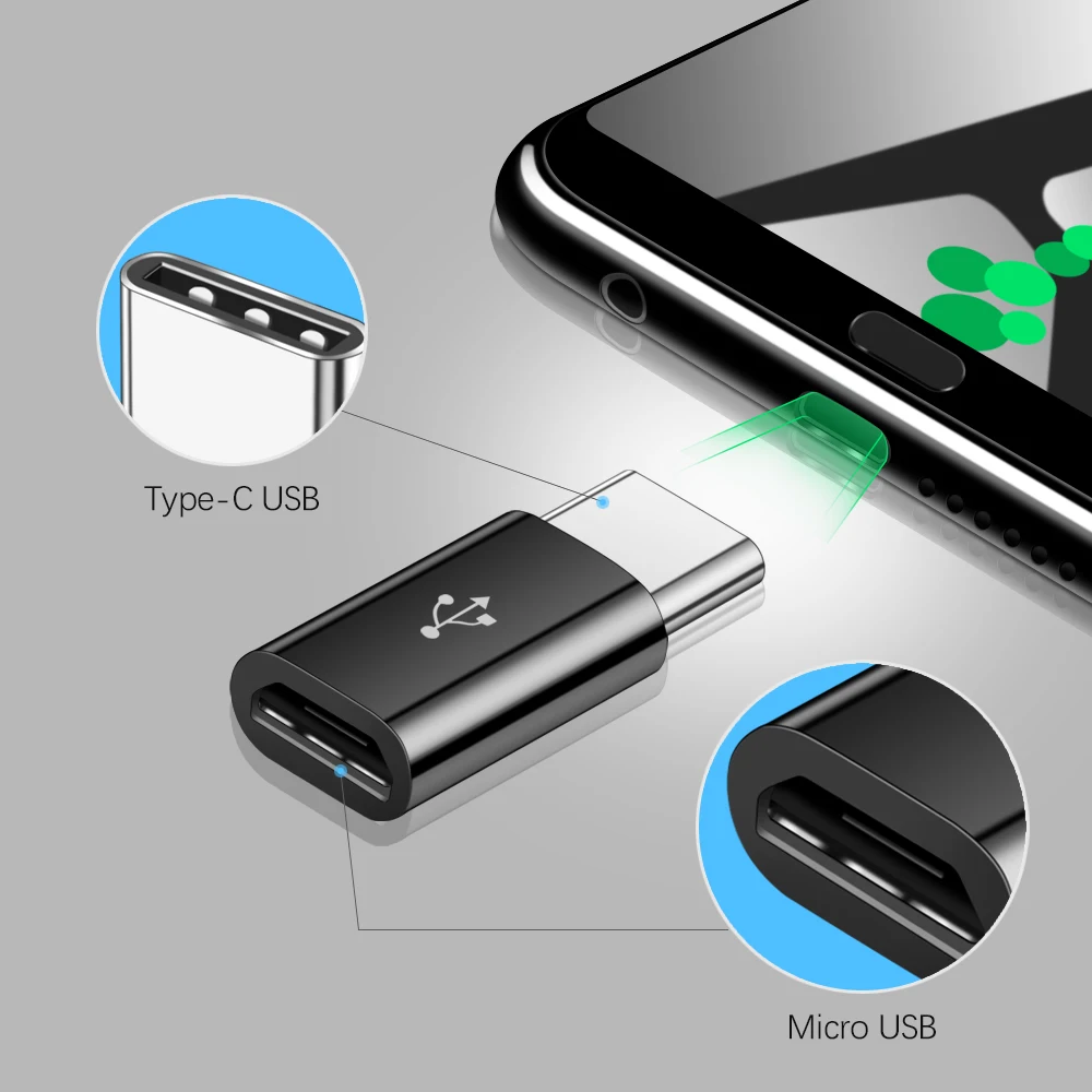 Адаптер OTG type-C USB C для samsung Galaxy S8 S9 Note 9 8 Micro type C Usb-c Usb 3,0 зарядный преобразователь данных для Xiaomi huawei