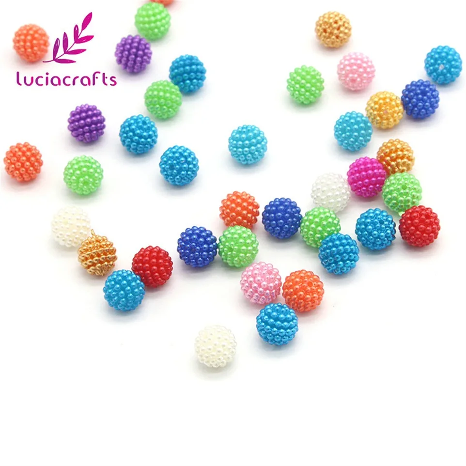 Распродажа Lucia Crafts микс 10/12/14 мм Пластик цветастые свободные бусины ручной работы бусины для самостоятельного изготовления одежды материалы ручной работы 50 г/лот CF1211