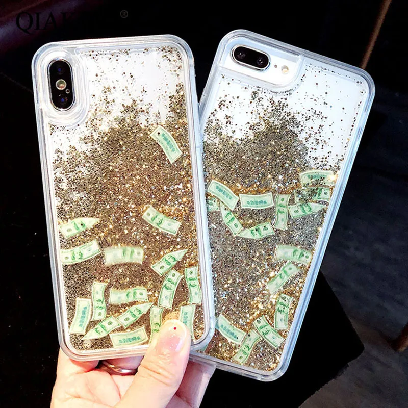 Чехол с жидкими блестками для iPhone 7 8 X XR Xs Max 6 6s Plus | Мобильные телефоны и аксессуары