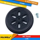 6 дюймов (150 мм) 6-отверстие, пылезащитная обратная шлифовальная накладка M8 для 6-дюймовых шлифовальных дисков с крючками и петлями, аксессуары для шлифовального станка FESTOOL