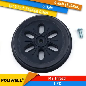 6 дюймов (150 мм) 6-отверстие, пылезащитная обратная шлифовальная накладка M8 для 6-дюймовых шлифовальных дисков с крючками и петлями, аксессуары для шлифовального станка FESTOOL