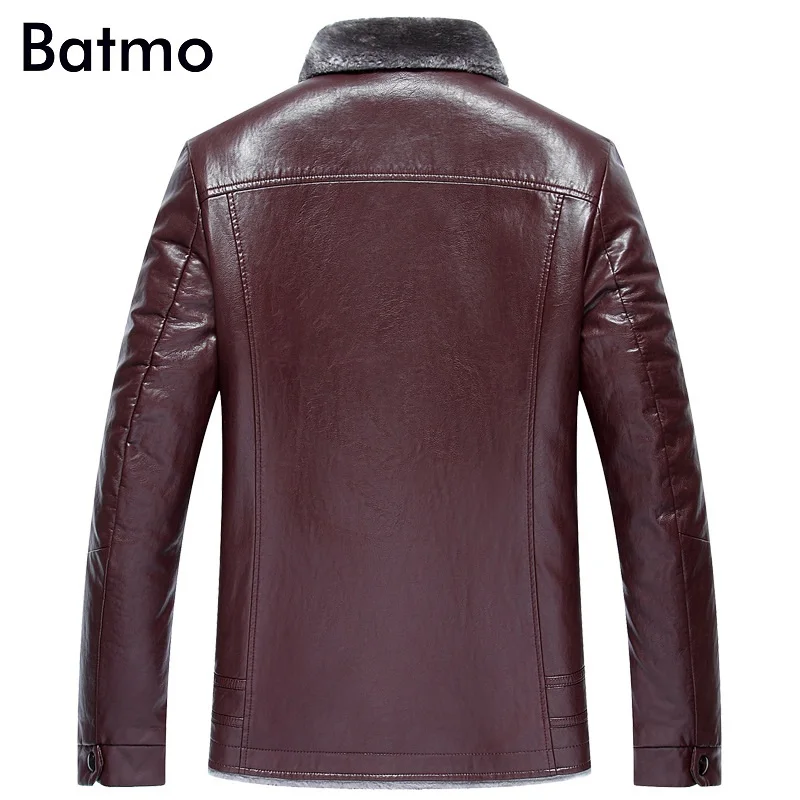 Batmo 2017 новое поступление высокое качество Зимняя Толстая PU Повседневная мужская