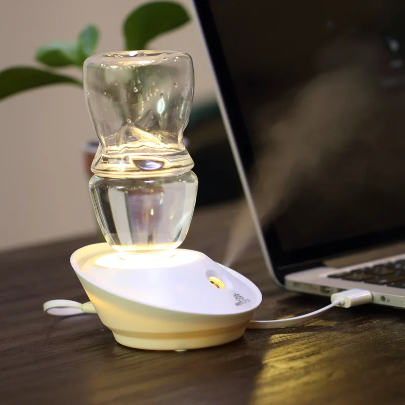 Персональный мини-увлажнитель воздуха Seamoy с холодным туманом, USB или на батарейках, портативное устройство для увлажнения воздуха в путешествии для использования с бутылками для воды