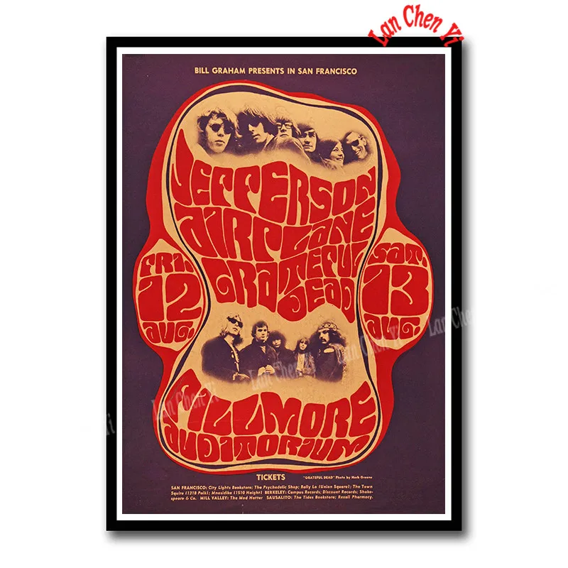 The Grateful Dead рок-музыка с покрытием бумажные плакаты настенные стикеры домашний Декор постер для бара/кафе 42*30 см