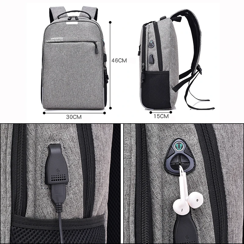 Рюкзак для ноутбука с защитой от кражи и USB-портом | Багаж сумки