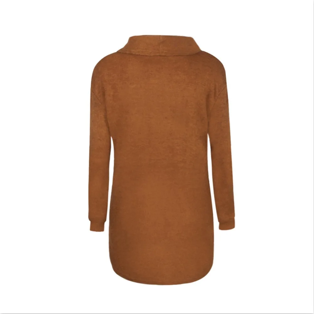 2017 Casual Wild Wear Solid Female Pullovers Full Sleeve Turtleneck Autumn Winter Loose Thin Asymmetrical Women's Sweater S-XL | Женская