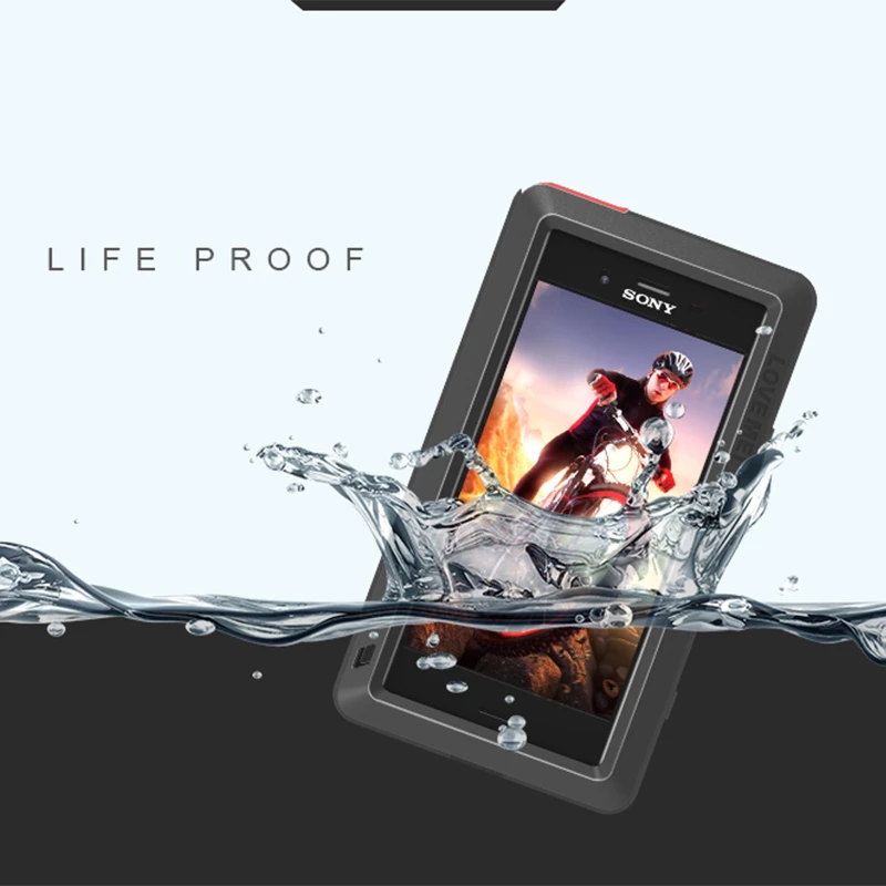 LOVE MEI Aluminum Metal Case For Sony Xperia XZ1 / Compact Armor Shockproof Life Waterproof Cover Capa | Мобильные телефоны и