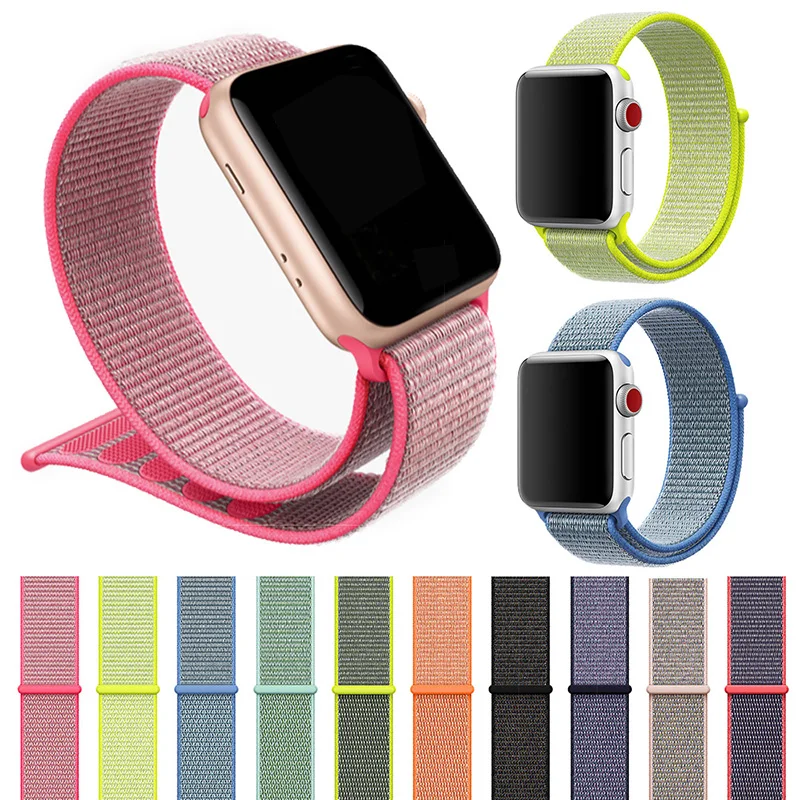 Цветной нейлоновый спортивный бесшовный репликация Band для Apple Watch серии 1/2/3/4