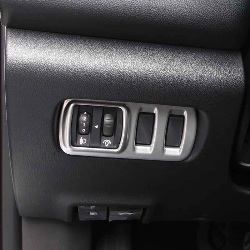 ABS Matte LHD Car Headlights switching frame paillette Cover trim For Renault Kadjar 2016 2017 2018 2019 accessories 1pcs | Автомобили и