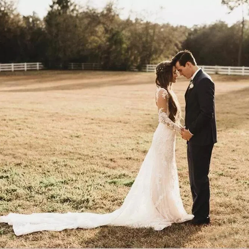 Новинка 2019 винтажное кружевное свадебное платье в Западном богемном стиле