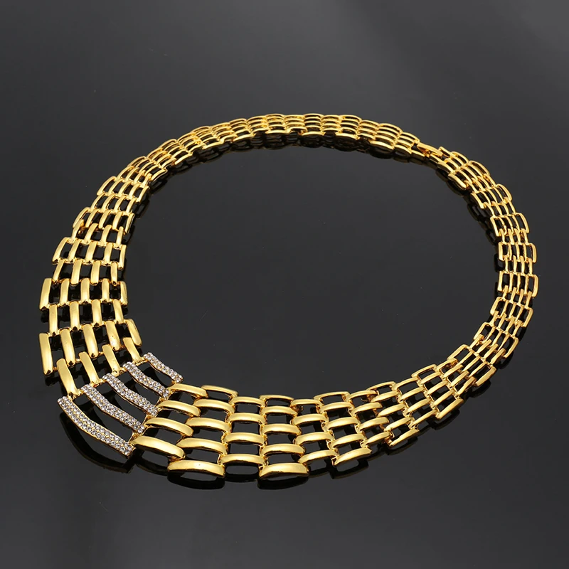 2020 Дубай модное Золотое классическое ожерелье браслет серьги кольцо Ювелирные