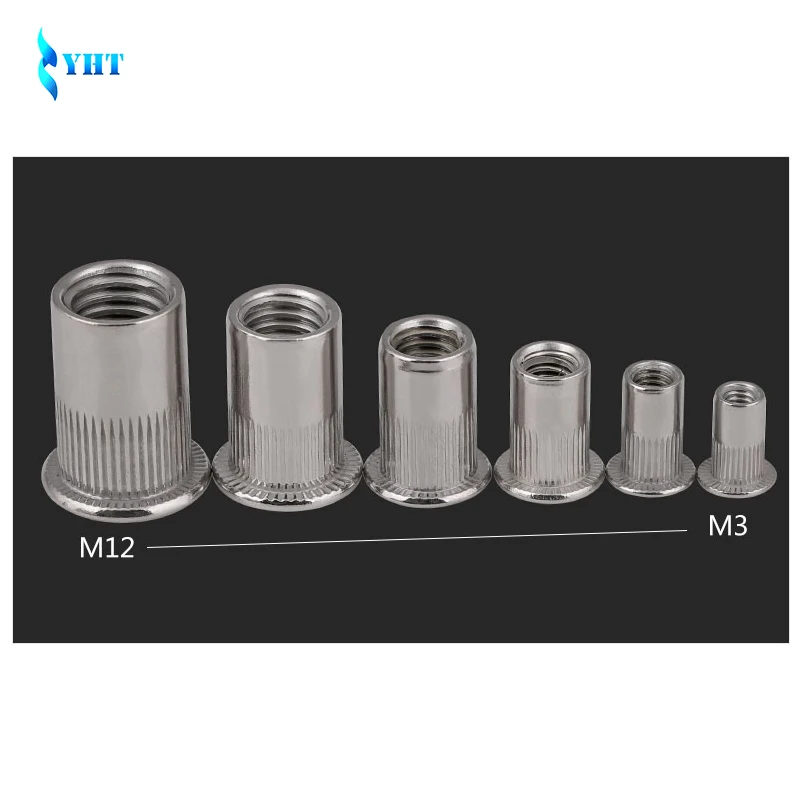 M3 M4 M5 M6 M8 M10 M12 304 нержавеющая сталь Rivnut плоская головка Метрическая резьба