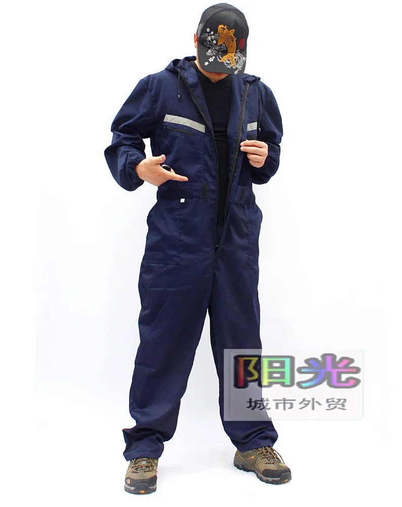 S-4XL, новинка, Мужская одежда, с капюшоном, цельный, рабочая одежда, комбинезон, износостойкий, рабочие, свободный, с длинным рукавом, комплект одежды для мужчин размера плюс