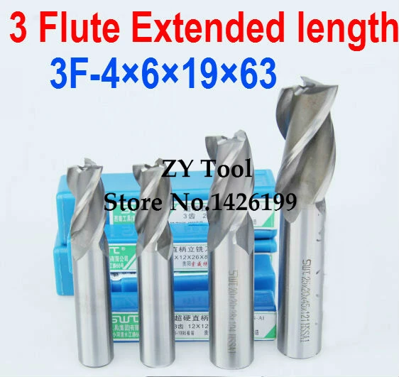 

Free shipping 5pcs 4.0mm 3 Flute HSS & Extended Aluminium End Mill Cutter CNC Bit Milling Machinery tools Cutting tools.