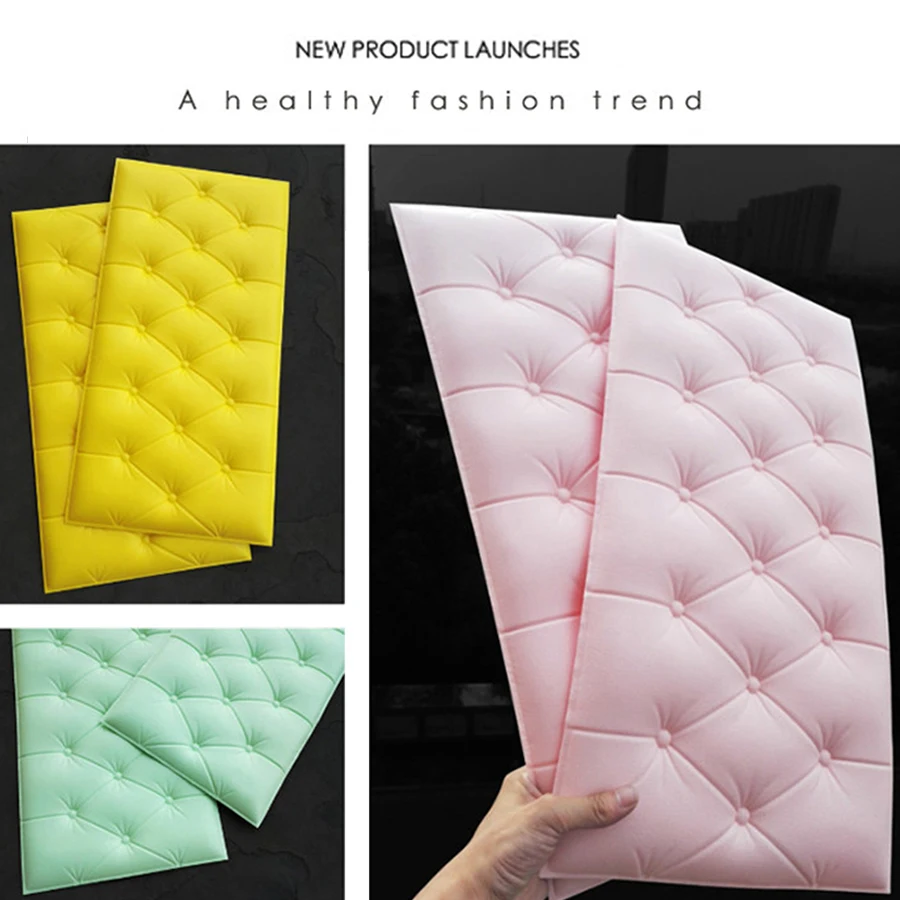 Современные DIY самоклеющиеся 3D обои из искусственной кожи ПЭ пены ПВХ водонепроницаемые настенные панели стикеры Детская комната спальня домашний Декор наклейки
