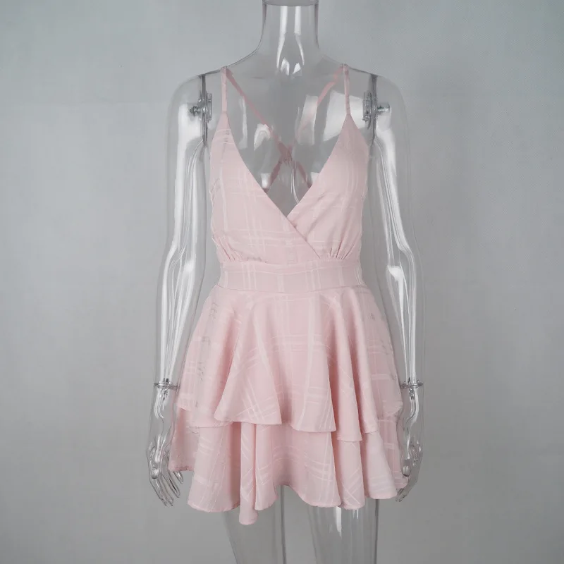 MUXU летнее сексуальное платье шифоновое на бретелях с открытой спиной мини