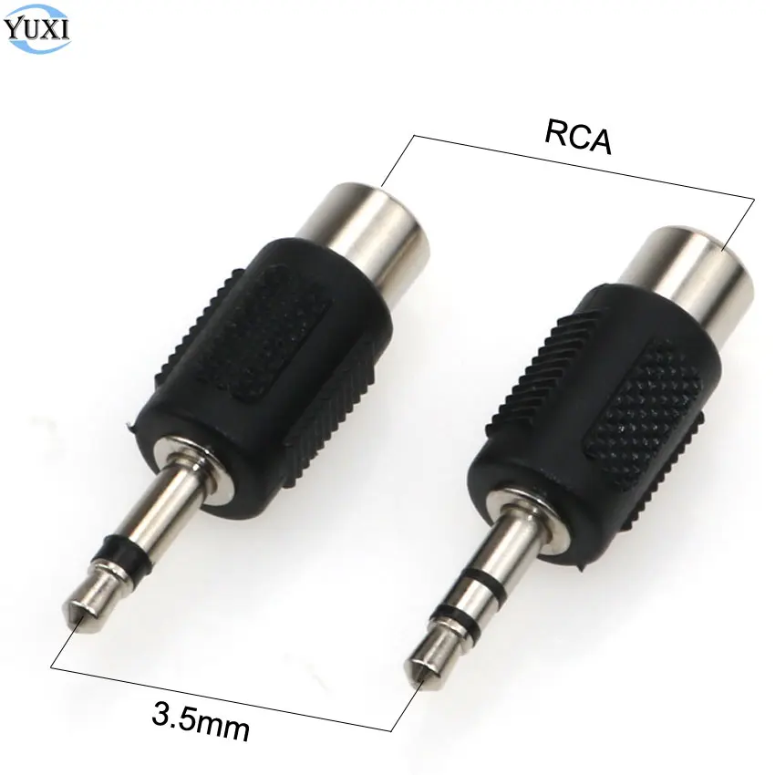 

YuXi RCA Jack Connector to Jack 3.5 MM mono/stereo Plug Adapter Nickle plated Quality plastic Audio RCA Plug