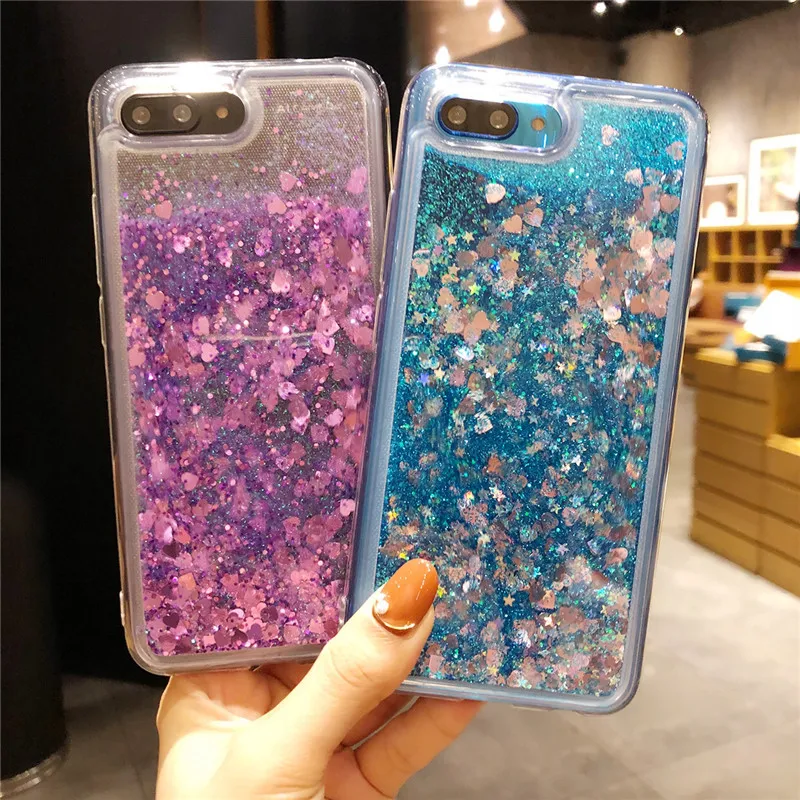 Динамический Жидкий блеск ТПУ зыбучий песок чехол для iPhone 7 Plus 8 SE 5 5S 6s X XS Meizu M3 M3S M5