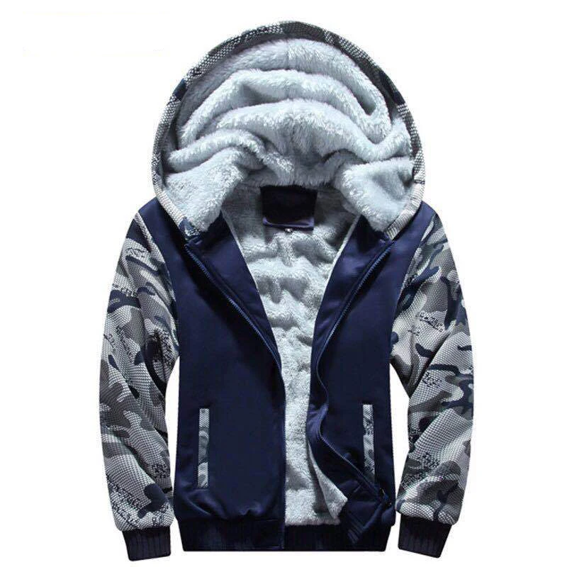 4xl спортивный костюм с камуфляжным принтом мужские зимние теплые толстовки