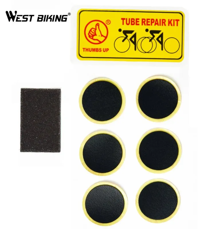 

WEST BIKING Bicycle Bike Quick Tire Repair Tool Bicycle Tyre Inner Tube Puncture Rubber Patches Repair Kit Mountain Bike Patches