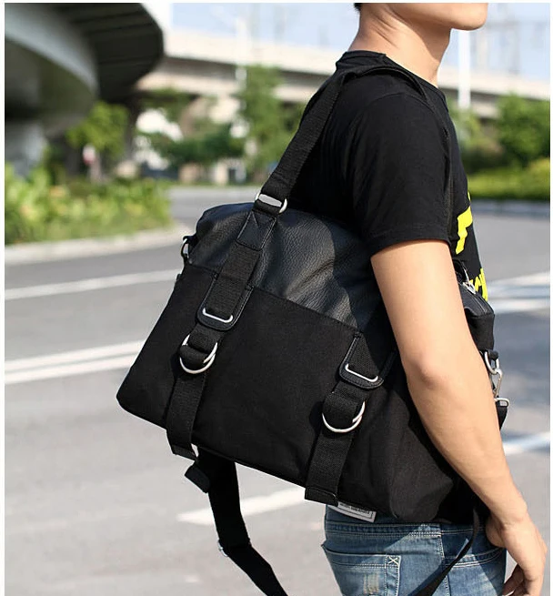 

Large Capacity Men's Travel Shoulder Bag VIntage Hight Quality Multifunctional Totes Handbag Zipper Spring Business Canvas bag