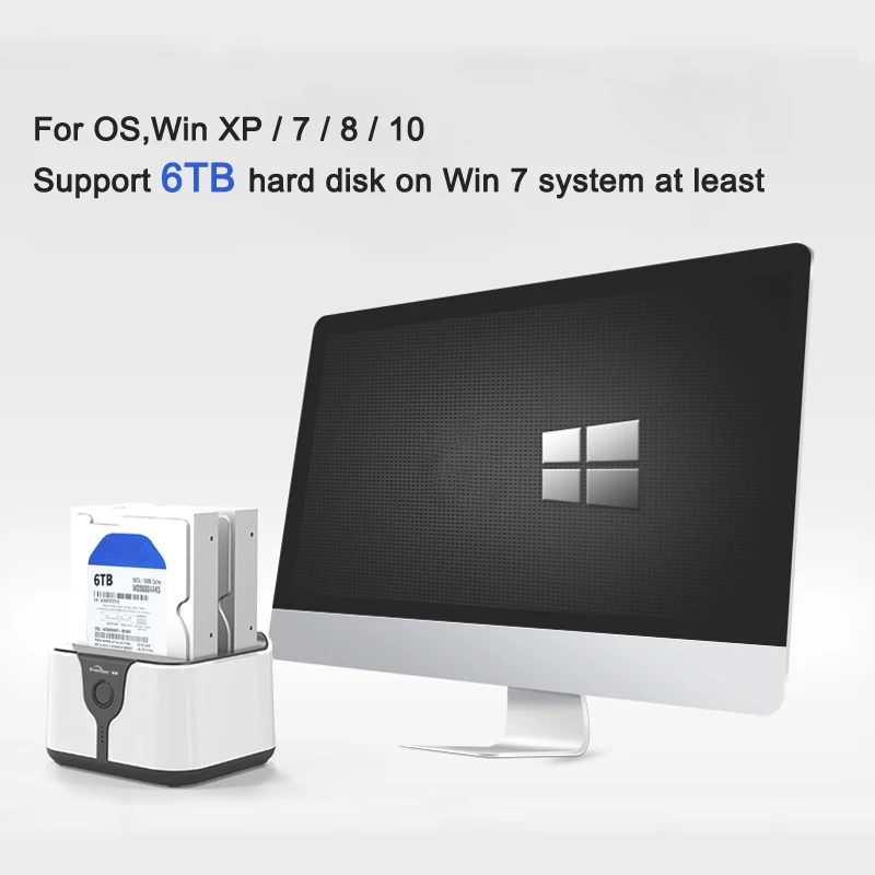 BLUEENDLESS 2-Bay Sata Ddd док-станция для 3,5 inch 2,5 Usb3.0 двойной отделения в HDD и Ssd с настраиваемым потоком воздуха, клон kayfun дупликаторная док-станция Sata хранения Enc