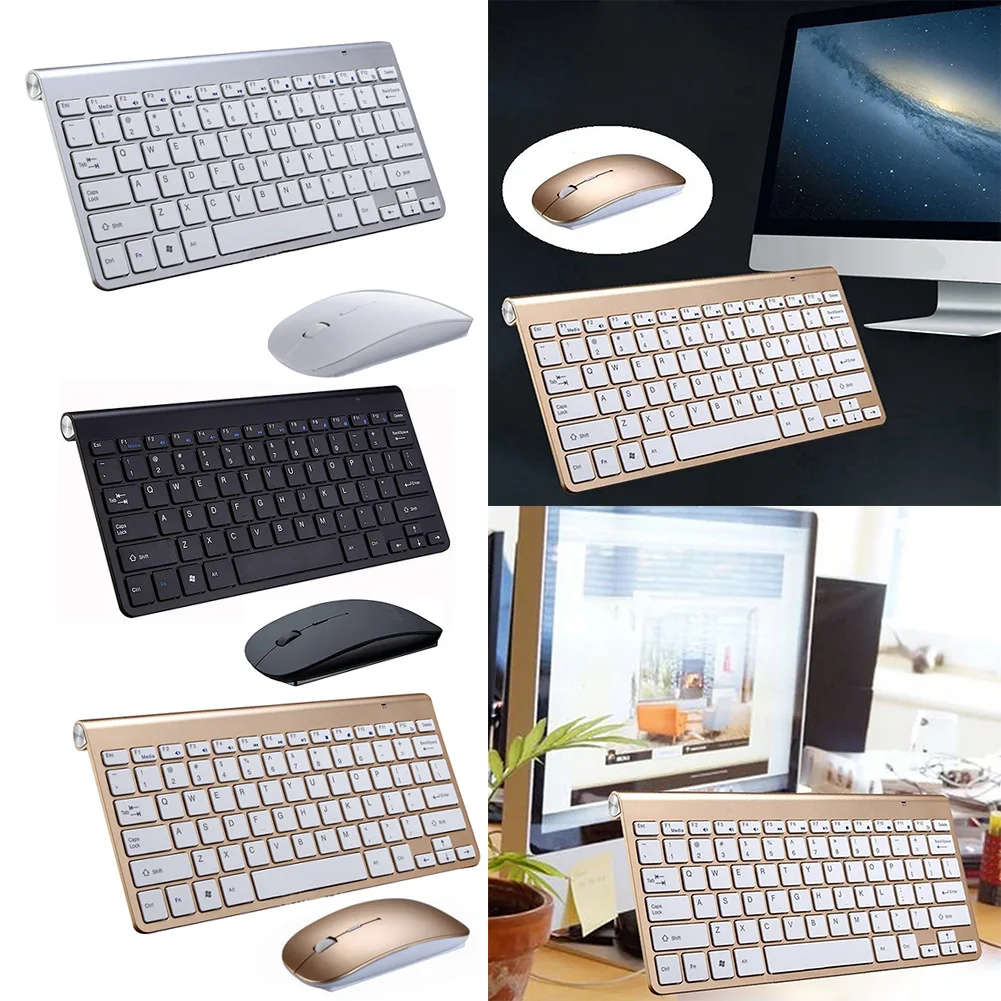 78 Keys Thin USB Quiet Laptops Android Keyboard Windows X Architecture Desktops With Mouse Wireless Ultra Slim | Компьютеры и офис
