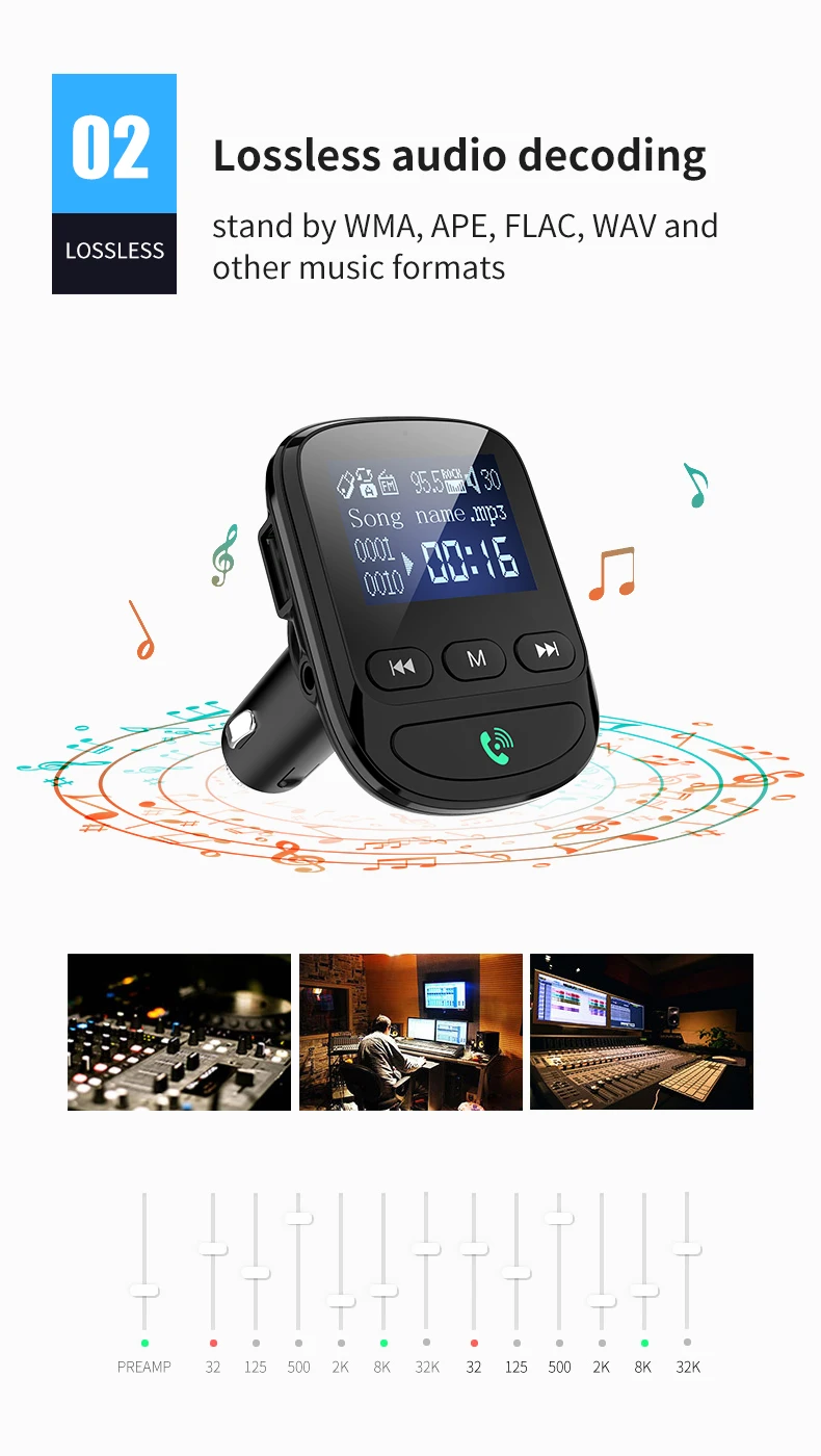 KORSEED автомобильное зарядное устройство Hands-free fm-передатчик Bluetooth автомобильный комплект lcd MP3-плеер двойное автомобильное usb-устройство для зарядки телефона для iPhone