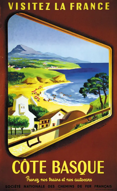 Франция Путешествия плакаты Visitez la Классическая Настенная Наклейка холст