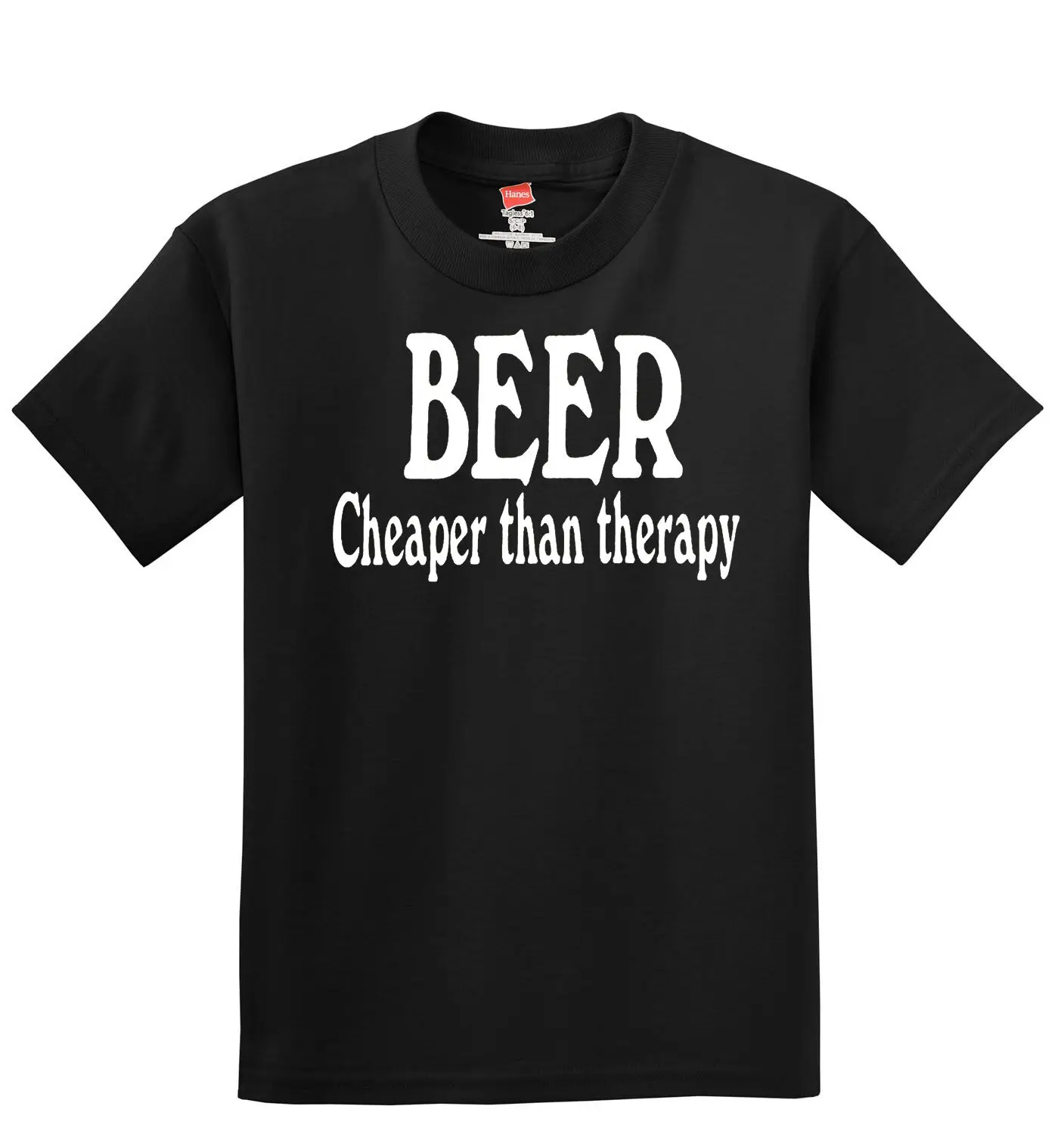 Пиво дешевле чем терапия Мужская футболка ------- смешной-Юмор-смех-алкоголь |