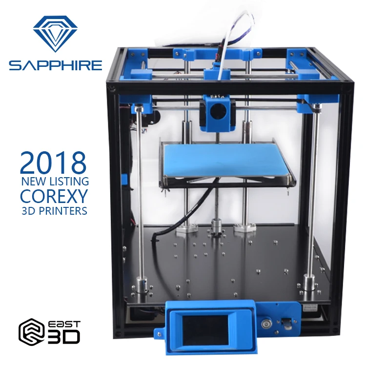 Универсальный 3D-принтер East 3D 2018 с улучшенной структурой Core-XY автоматической калибровкой, возобновлением печати после сбоя питания и быстрым монтажом.