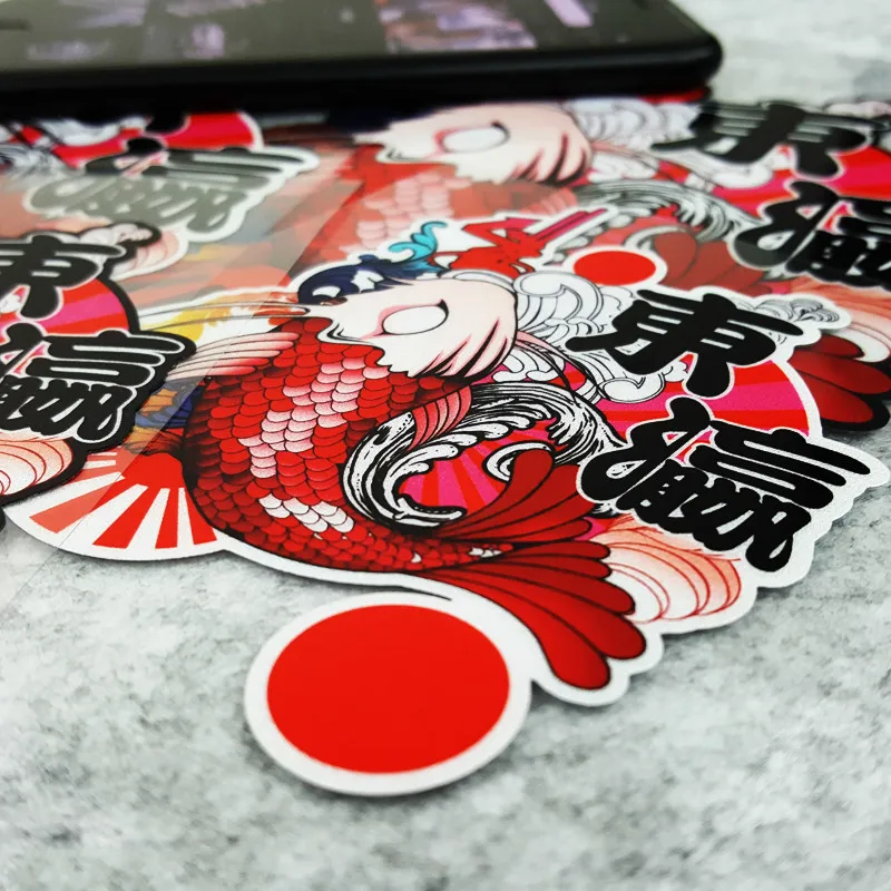 Японские элементы наклейки GalonDeco JDM Lucky Fish светоотражающие автомобильные и для