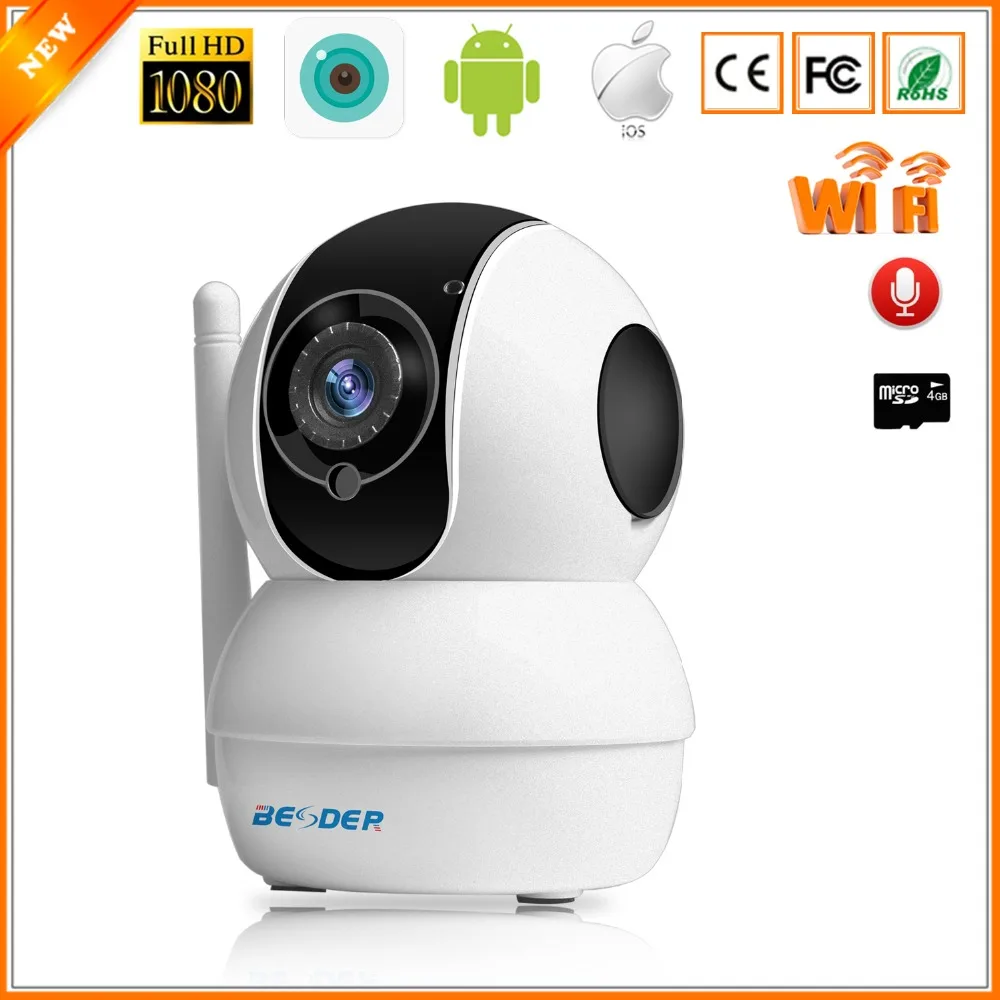 Умная мини IP камера BESDER с функцией панорамирования/наклона Wi Fi 1080P|Камеры