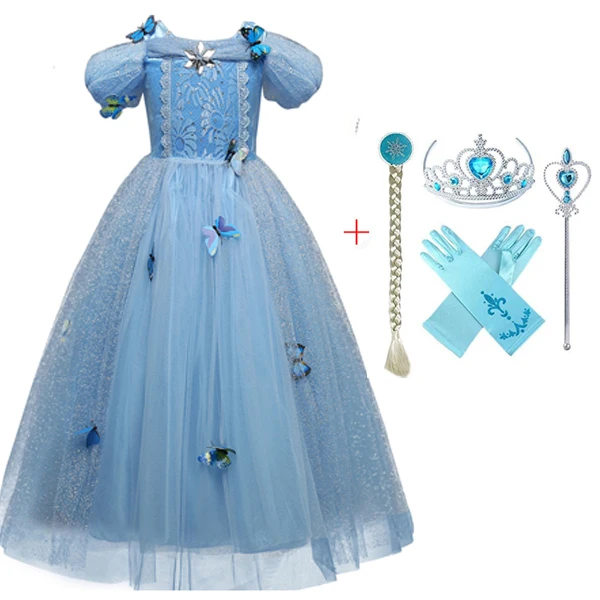 Baby Girl Elsa Dress for Girls Clothing Cosplay Costume Halloween Christmas Party Princess Teens Fancy Cartoon Vestidos | Детская одежда