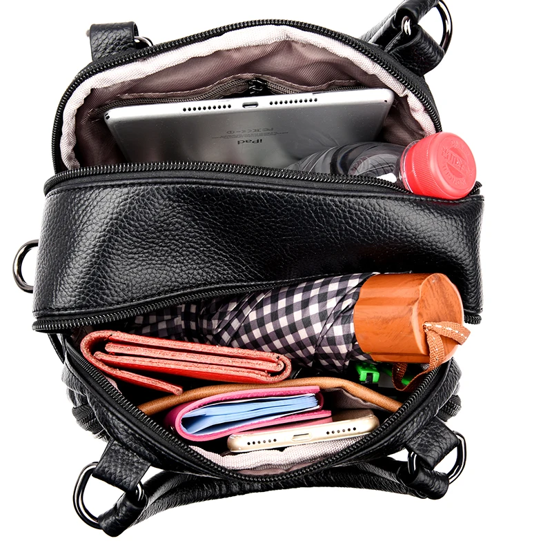 

2018New Fashion Woman Backpack Leather Brands Female Backpacks High Quality Schoolbag Backpack Elegant Mochilas Escolar Feminina