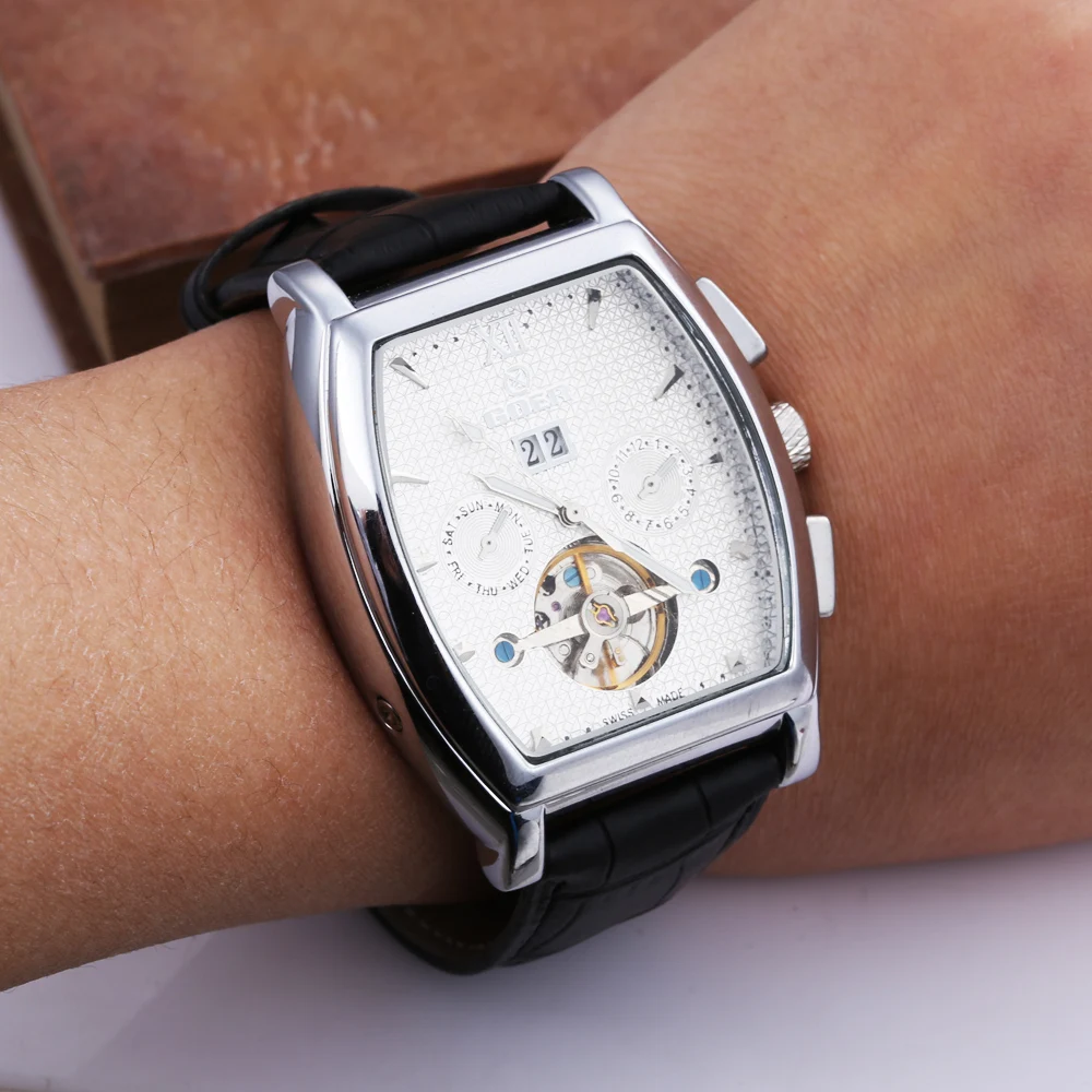 Часы мужские механические с турбийоном ремешком на руку|goer watches|goer watch watchesgoer
