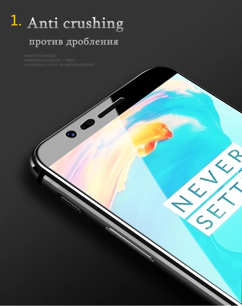2 шт./лот 9H защита экрана закаленное стекло для Oneplus 5T A5010 стекло для Oneplus 5t Полное стекло защитная пленка 6,01 дюйма