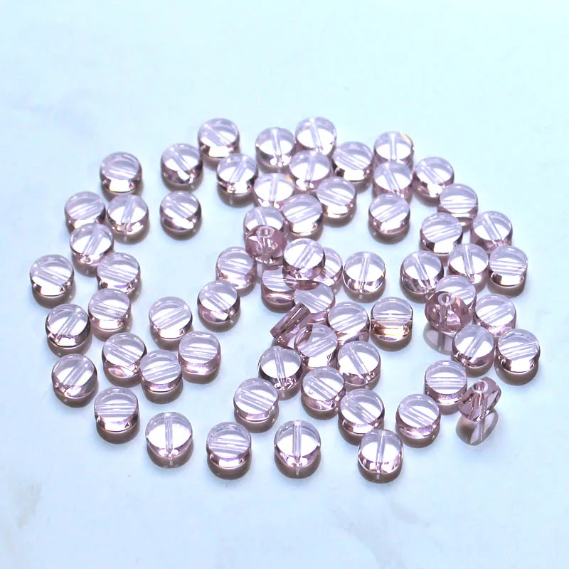 

200pcs/bag 6mm DIY Handmade Glass Faceted Loose Button Shape Spacer Beads for Fahison Jewelry Making Bracelet Necklace